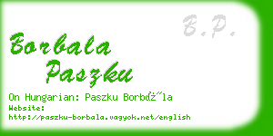 borbala paszku business card